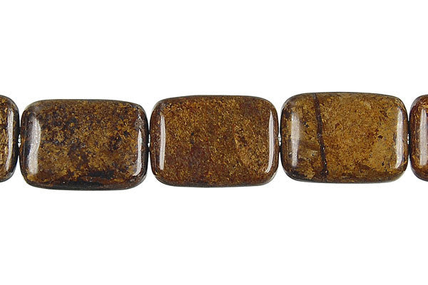 Bronzite Flat Rectangle Beads