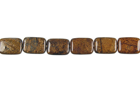 Bronzite Flat Rectangle Beads