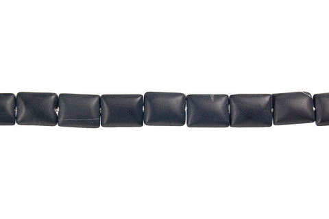 Matte Onyx Flat Rectangle Beads