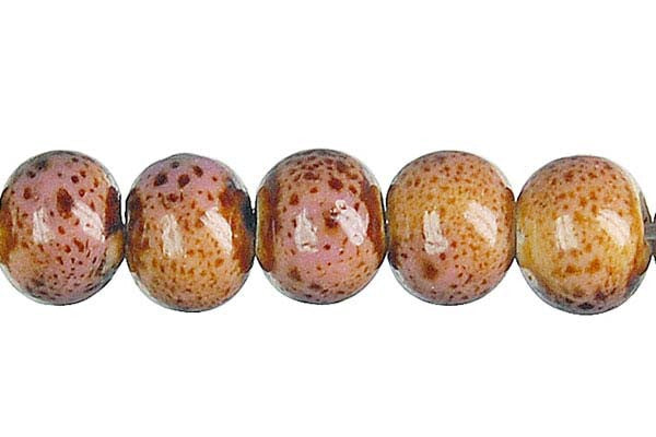 Porcelain Round (Pink) Beads