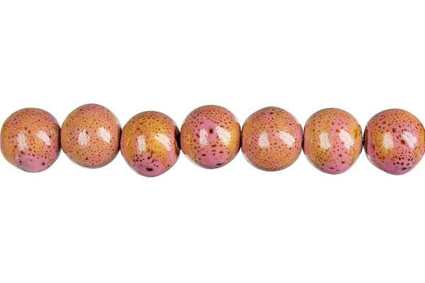 Porcelain Round (Pink) Beads
