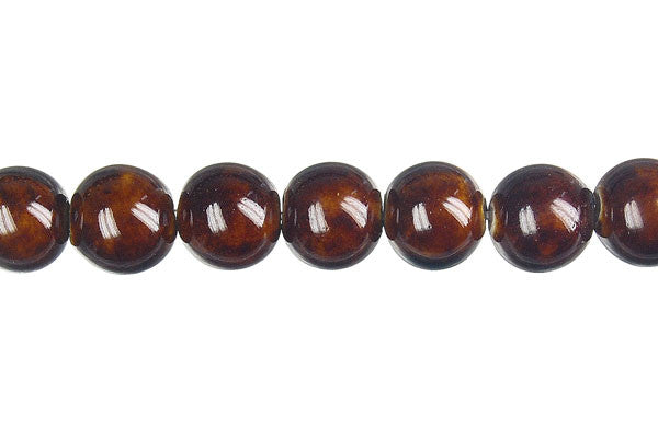 Porcelain Round (Coffee) Beads