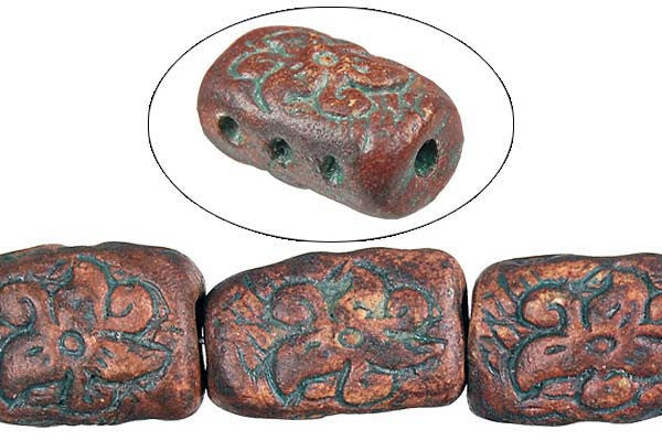 Poly Clay Puffy Rectangle (D7027) Beads