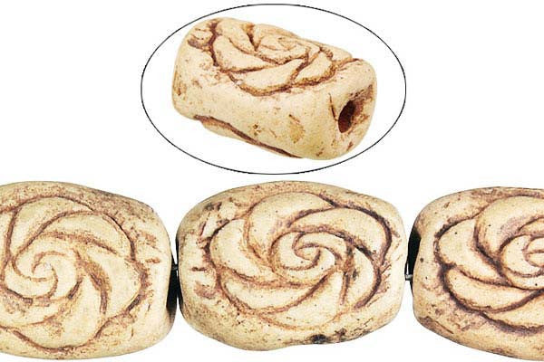 Poly Clay Puffy Rectangle (7020) Beads