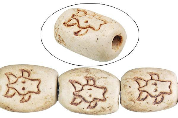 Poly Clay Puffy Rectangle (B6218) Beads