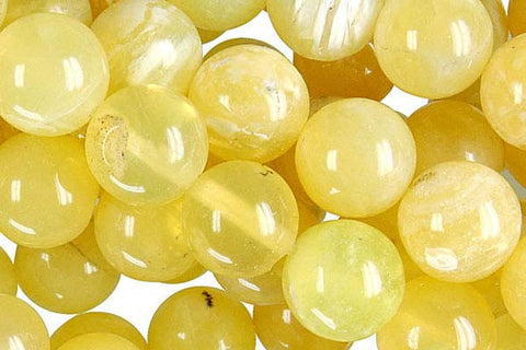 Yellow Opal Round Beads