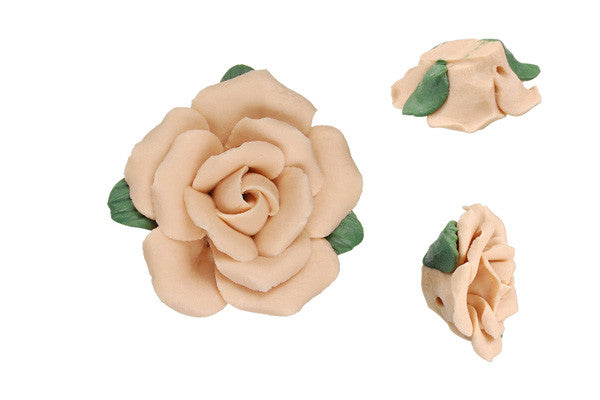 Pendant Poly Clay Flower (Peach 405)