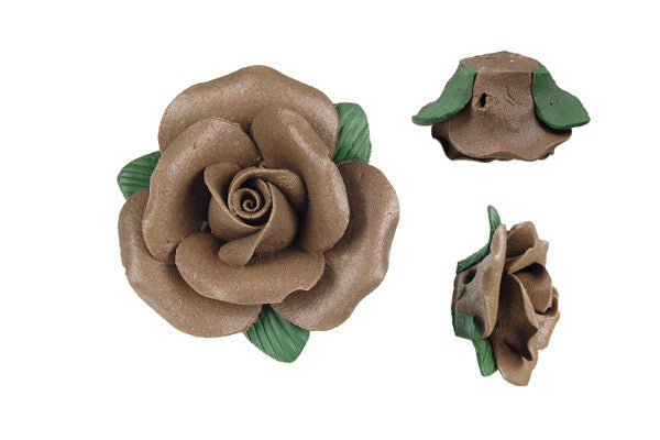 Pendant Poly Clay Flower (Smoky 205)