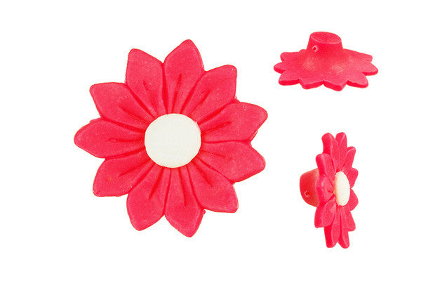 Pendant Poly Clay Flower (Pink 11)