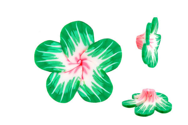 Pendant Poly Clay Flower (Green 105)