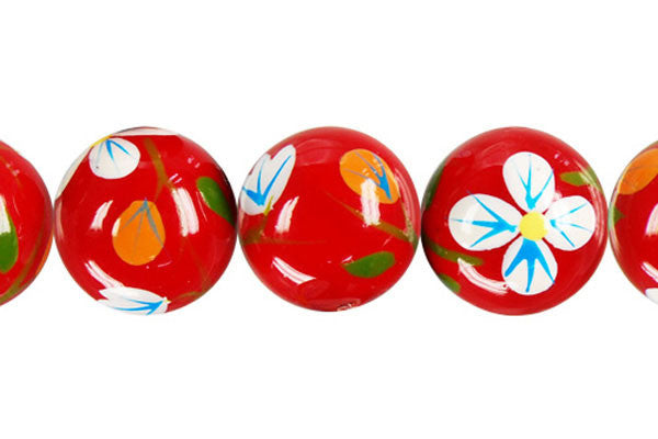 Shell Pearl Round (Flower 09) Beads