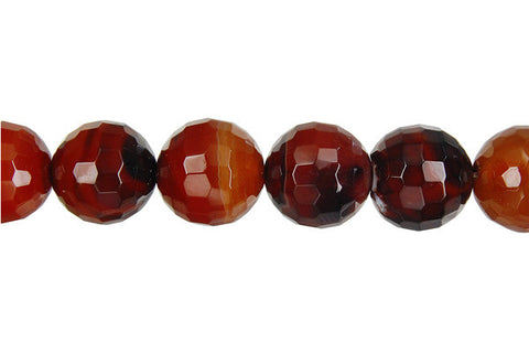 Zebra Onyx Faceted Round Beads