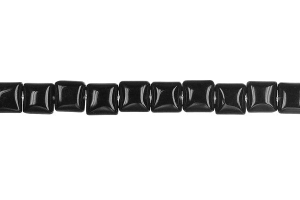 Black Onyx (AAA) Puffy Square Beads