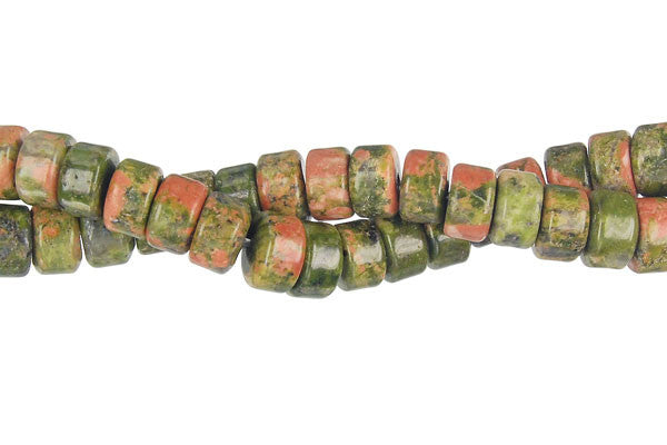 Unakite (Brazil) Disc Beads