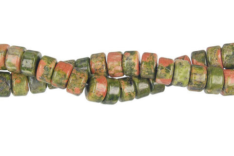 Unakite (Brazil) Disc Beads