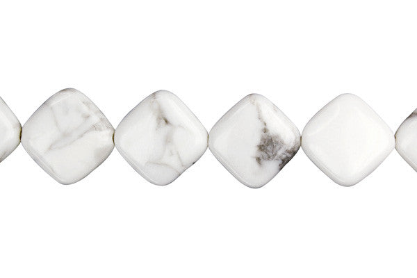 Howlite Diamond Square Beads