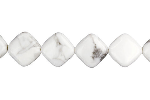Howlite Diamond Square Beads
