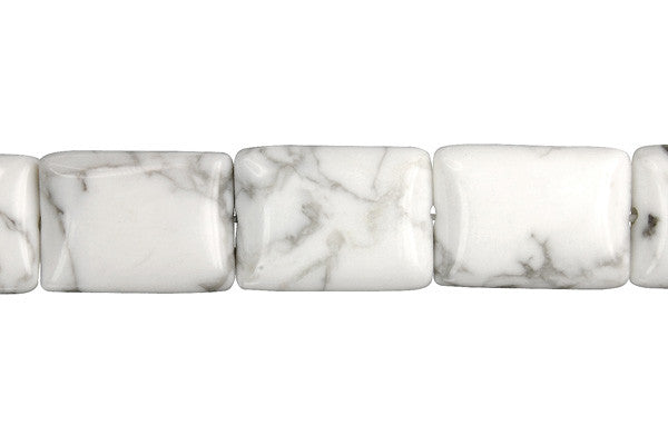 Howlite Flat Rectangle Beads