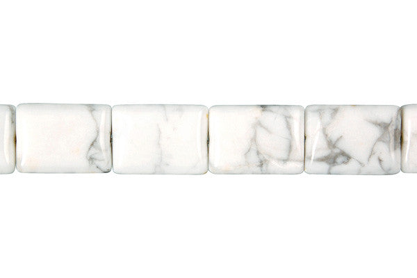Howlite Flat Rectangle Beads