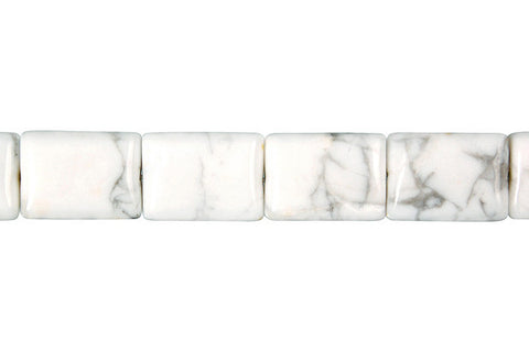 Howlite Flat Rectangle Beads