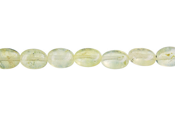 Prehnite Flat Oval (A) Beads