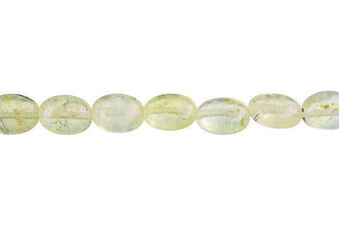 Prehnite Flat Oval (A) Beads
