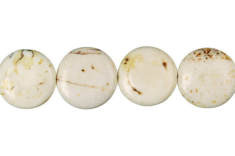 Howlite (Gray Matrix) Coin Beads