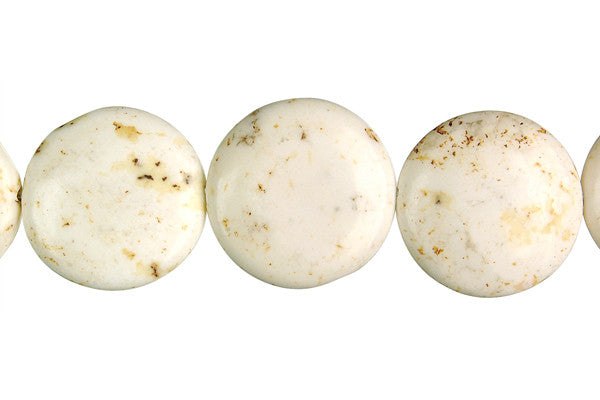 Howlite (Gray Matrix) Coin Beads