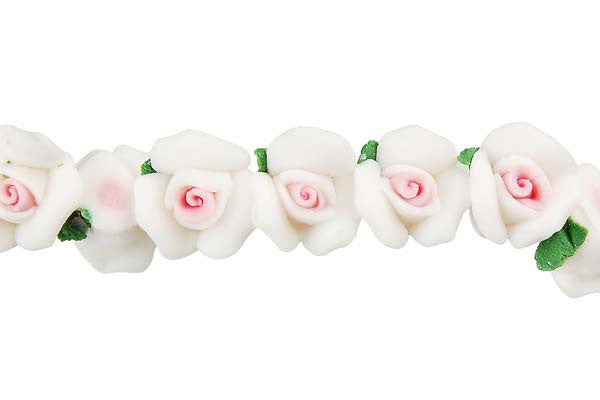 Pendant Poly Clay Flower (White)