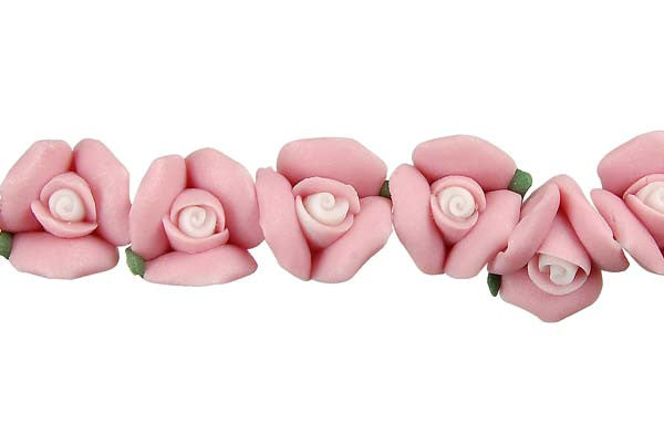 Pendant Poly Clay Flower (Pink)