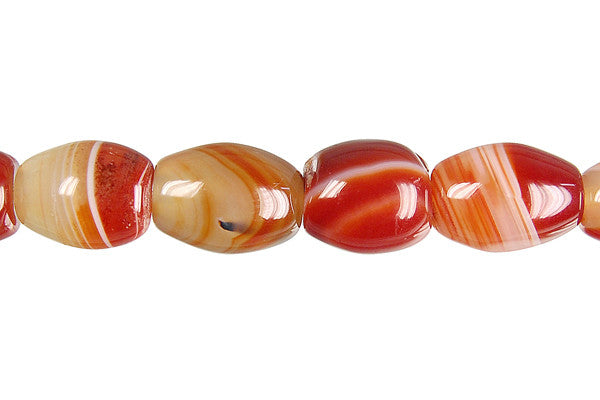 Sardonyx (Red) Drum Beads