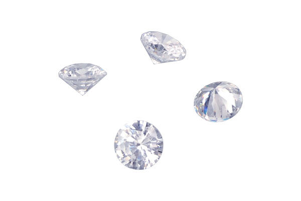 Cubic Zirconia Faceted Round Brilliant (White)