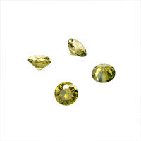 Cubic Zirconia Faceted Round Brilliant (Peridot)