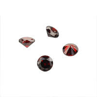 Cubic Zirconia Faceted Round Brilliant (Garnet Red)