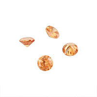 Cubic Zirconia Faceted Round Brilliant (Champagne)