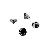 Cubic Zirconia Faceted Round Brilliant (Black)