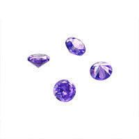 Cubic Zirconia Faceted Round Brilliant (Amethyst)