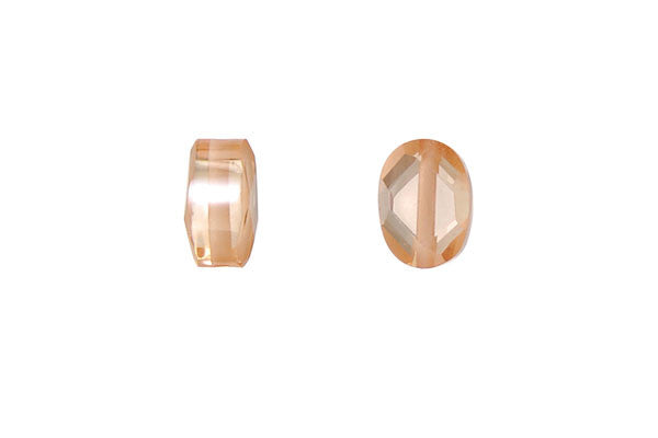 Pendant Cubic Zirconia Faceted Puffy Oval (Champagne)