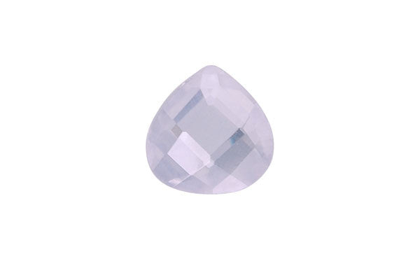 Pendant Cubic Zirconia Faceted Flat Heart (Lavender)