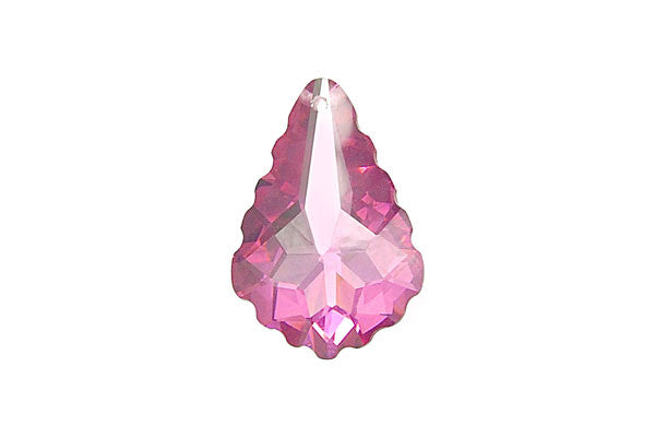 Pendant Cubic Zirconia Baroque Drops (Round Corner) (Pink)