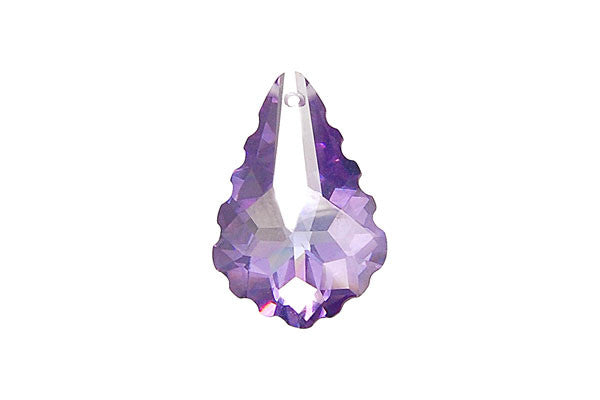 Pendant Cubic Zirconia Baroque Drops (Round Corner) (Lavender)