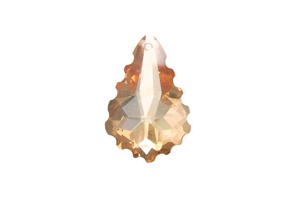 Pendant Cubic Zirconia Baroque Drops (Round Corner) (Champagne)