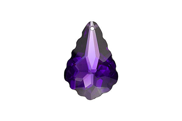 Pendant Cubic Zirconia Baroque Drops (Round Corner) (Amethyst)