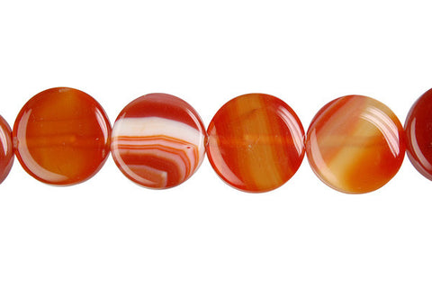 Sardonyx (Red) Coin Beads