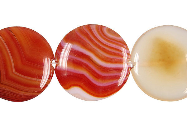 Sardonyx (Red) Coin (A) Beads