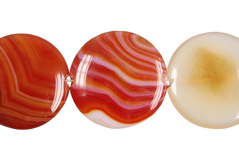 Sardonyx (Red) Coin (A) Beads