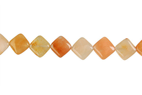 India Red Aventurine Diamond Square Beads