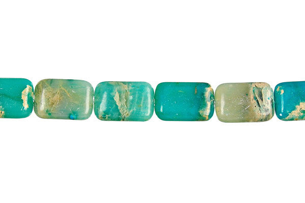 Aqua Terra Jasper (Stabilized) Flat Rectangle Beads