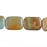 Aqua Terra Jasper Flat Rectangle Beads
