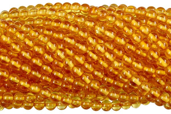 Amber Round (Light) Beads